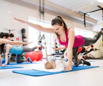 New mom practicing 10 Gentle Postpartum Exercises at home to rebuild strength safely