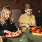 A colorful plant-based meal for children with Vegetarian & Vegan Diets for Kids